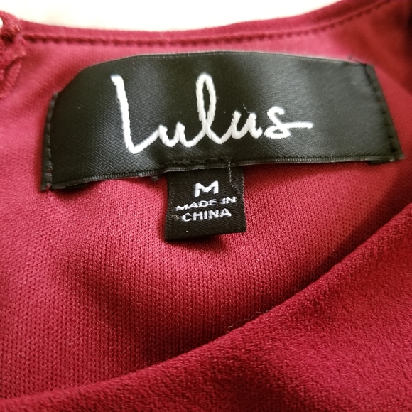 NWT Lulu's wine red cutout skater dress - Picture 4 of 7